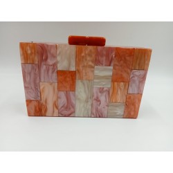 cartera nácar tonos naranja...